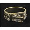 Image 1 : Diamonique 10KT and CZ Buckle Ring, Size 8.5
