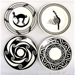 4 Anasazi Traders Mimbres Decorative Plates