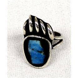 Navajo Sterling Turquoise Ring, Size 9.25