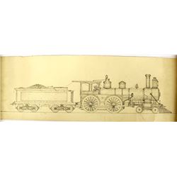 Antique Train Drawing by Charles L. Harris