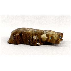 Zuni Carved Banded Onyx Badger Fetish by Cachini