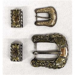 Sterling Silver and 18K Gold Ranger Buckles