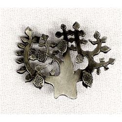 Estate Metzke Pewter Lemon Tree Pin