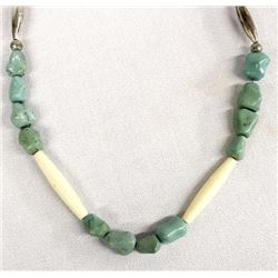 Navajo Sterling Turquoise Nugget Necklace