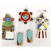 Image 1 : 2 Hopi Kachinas and 1 Hopi Wall Hanging