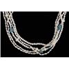 Image 1 : Genuine Pearl & Turquoise Bead Necklace