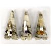 Image 1 : 3 Native American Carved Onyx Arrow Fetishes
