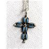Image 1 : Zuni Sterling and Needlepoint Turquoise Necklace