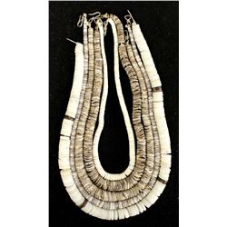 5 Native American Navajo Shell Heishi Chokers