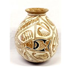 Mata Ortiz Marbleized Pottery Jar by Efrain Andrew