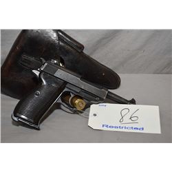 Walther ( cyq Spreewerk ) Model P38 .9 MM Luger Cal 8 Shot Semi Auto Pistol w/ 120 mm bbl [ fading b