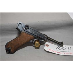 Luger ( DWM ) Model P08 .9 MM Luger Cal 8 Shot  Semi Auto Pistol w/ 102 mm bbl [ blued finish, with 