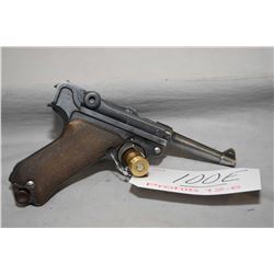 Luger ( Erfurt Arsenal ) Model P08  .9 MM Luger Cal 8 Shot Semi Auto Pistol w/ 102 mm bbl [ blued fi