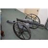 Image 1 : Hand Made Cannon  2" Diameter Barrel 35" Long w/ approx. 24" Wheels [ purportedly shoots half a mile