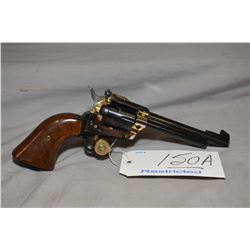 Herbert Schmidt Model 21 .22 LR Cal 6 Shot Revolver w/ 140 mm bbl [ blued finish, gold finished rece