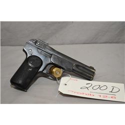 Prohib 12 - 6  Browning Model 1900 7.65 Cal 7 Shot Semi Auto Pistol w/ 102 mm bbl [ old reblued fini