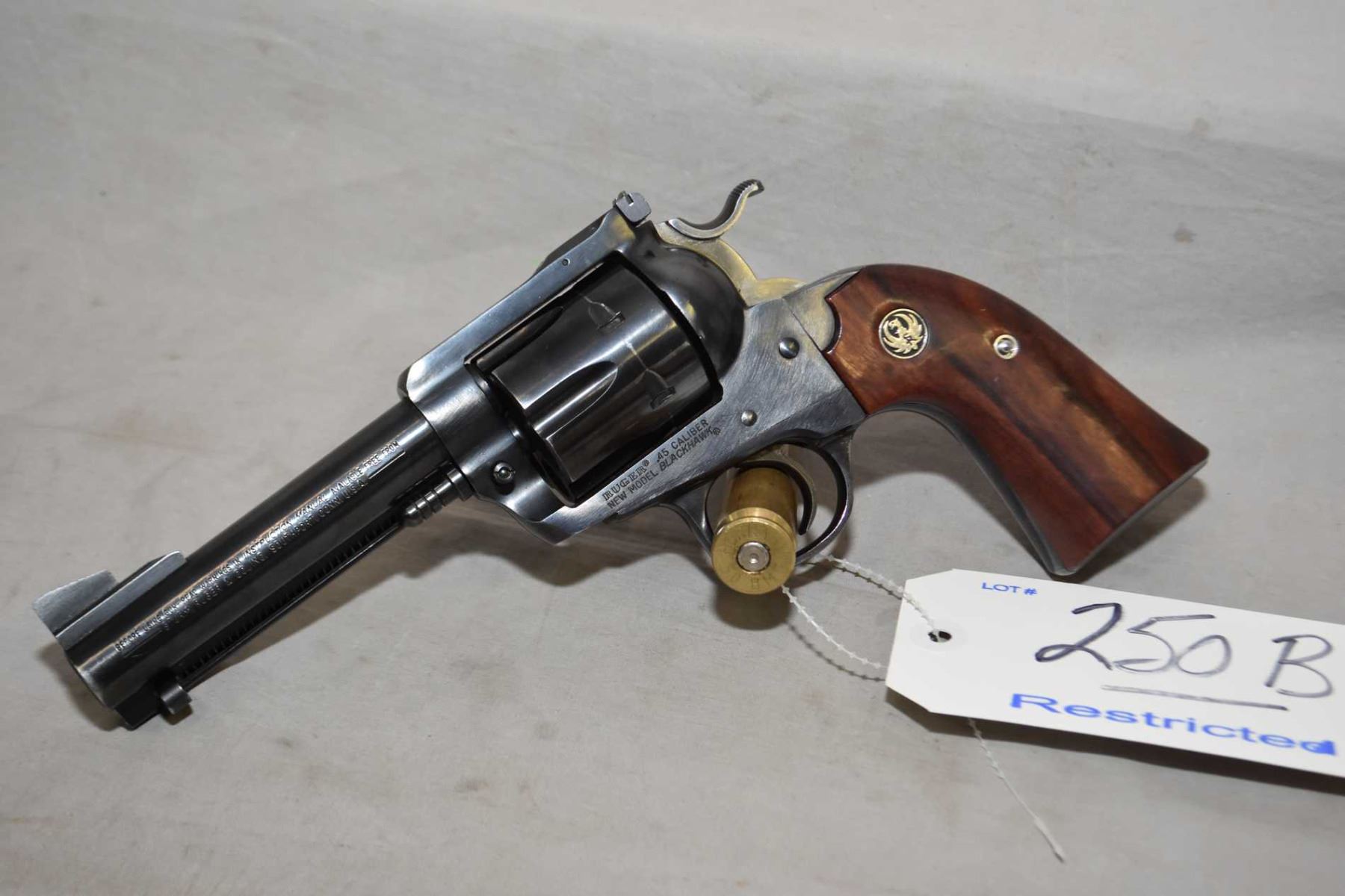 Restricted Ruger Model New Model Blackhawk 45 Colt Cal 6 Shot