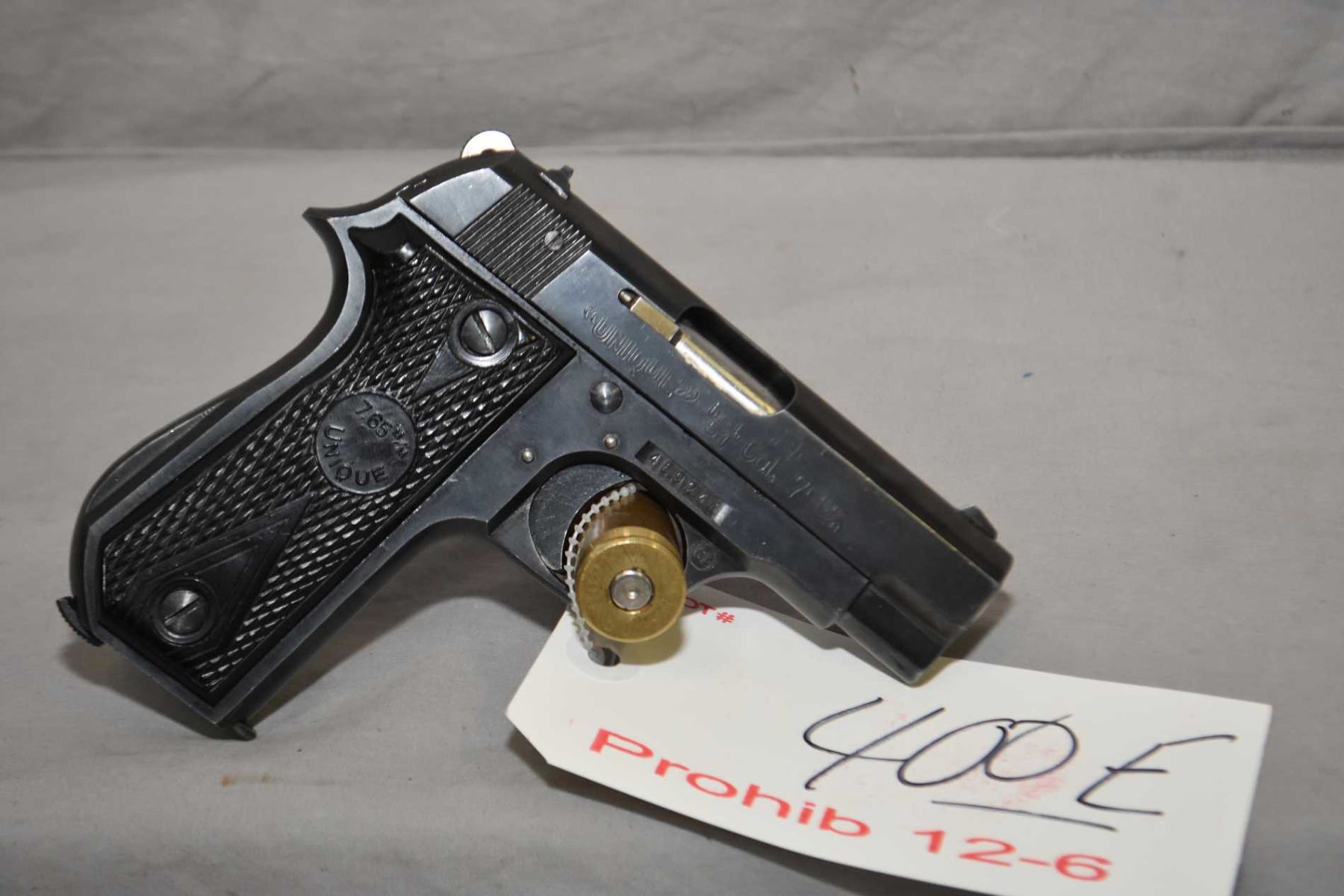 Unique Rr51 Prohib 12 - 6 Unique Model RR51 7.65 MM Cal 9 Shot Semi Auto Pistol w ...