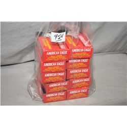 Bag Lot : Approx. Ten Boxes ( 50 rnds per ) American Eagle .9 MM Luger Cal 124 Grain Ammo