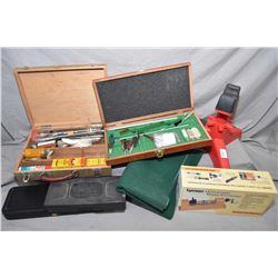 Box Lot : Lyman Universal Case Trimmer [ as new in orig box ] - Deluxe Cleaning Kit in fitted wooden