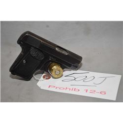 Prohib 12 - 6  F.N. Browning Model 1906  6.35 MM Cal 6 Shot Semi Auto Pistol  w/ 54 mm bbl [  blued 