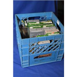 Blue Plastic Crate : Fifteen Boxes ( 25 rnds per ) Remington .12 Ga 3 1/2  # 2 Steel Shot Shot Shell