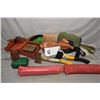 Image 1 : Box Lot : Two Hatchets - 2 Leupold Sun Shades - NCR Star Window Mount - 2 Red Ropes - Box 40 Rnds Fa