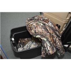 Lg Black Plastic Tub : Camo / Flourescent Orange Fleece Neck Guard - Remington Size XXL Men's Camo H