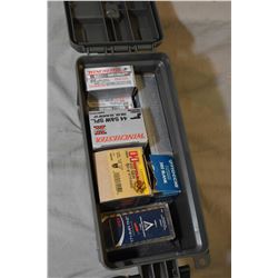 Plastic Ammo Box : Half Full of Various Primers - One Box .32 S & W Cal Ammo - 5 Boxes .22 LR Cal Am