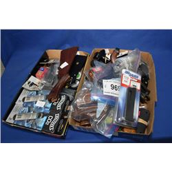 Lot of Two Boxes : Hand Gun Accessories Includ : Over Thirteen Sets of Grips - Speed Loaders - Plus 