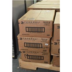 Three case lots.12 Ga Shotshells Three case Lots ; 10 Boxes ( 25 rnds per ) Federal .12 Ga 2 3/4" Sh