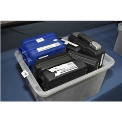 Pl. Tub : 7 Empty Pistol Cases Plastic Tub: Seven Empty Pistol Cases [ 2 Smith & Wesson - Sig Sauer 