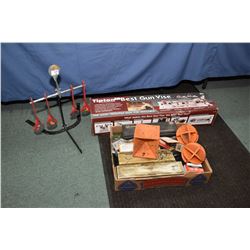 Lot :Three Items - Tippen Gun Vice , etc Lot of Three Items : Tippen Gun Vice in original box - Meta