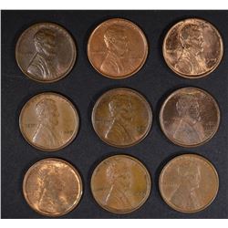 9-1909 VDB LINCOLN CENTS AU/BU-BU some spotted