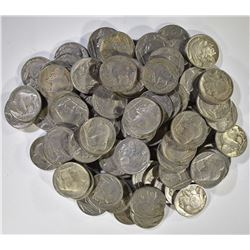 100-VG-VF FULL DATE CIRC BUFFALO NICKELS