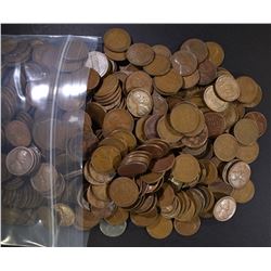 500-MIXED DATE CIRC “S-MINT” LINCOLN WHEAT CENTS