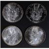 Image 2 : 4-BU AMERICAN SILVER  EAGLE 1 OUNCE SILVER COINS
