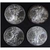 Image 1 : 4-BU ONE OUNCE AMERICAN SILVER EAGLES