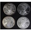 Image 1 : 2006, 08, 10 & 14 BU AMERICAN SILVER EAGLES