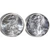 Image 1 : GEM BU 1987 & 1992 AMERICAN SILVER EAGLES