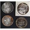 Image 1 : 4-DIFFERENT ONE OUNCE .999 SILVER ROUNDS