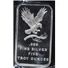 Image 1 : FIVE OUNCE .999 SILVER BAR ( SILVERTOWNE )