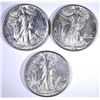 Image 1 : 1941-D, 42 & 43 CH BU WALKING LIBERTY HALF DOLLARS