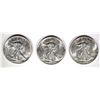 Image 1 : 1943, 44 & 45 WALKING LIBERTY HALF DOLLARS CH BU