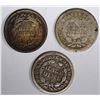 Image 2 : 3 SEATED LIBERTY HALF DIMES:  1851-O G,