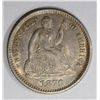 Image 1 : 1870 SEATED LIBERTY HALF DIME  AU
