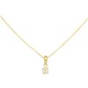 Image 1 : 0.2 ctw Diamond Pendant With Chain - 14KT Yellow Gold