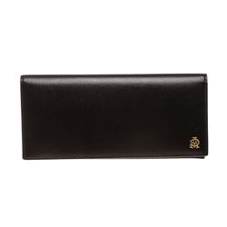 Dunhill Black Leather Bi-Fold Long Wallet