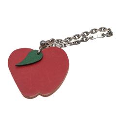 Hermes Red Leather Apple Bag Charm