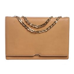 Victoria Beckham Nude Beige Hexagonal Chain Flap Bag